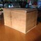 Oak roll-top desk organizer, circa 1930