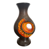 Ceramic vase Fat Lava Orange by Walter Gerhards 1960
