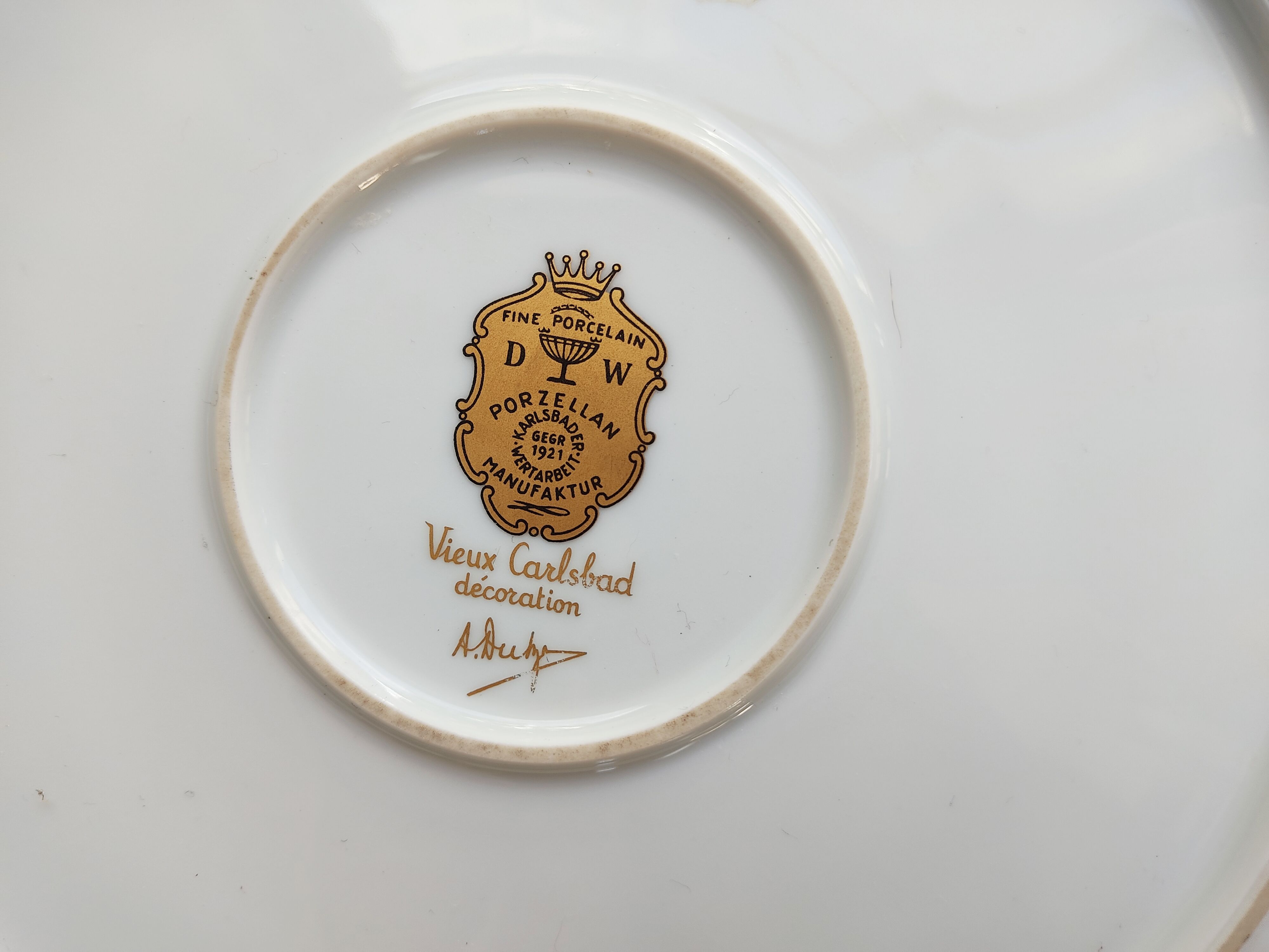 Porcelain dish Karlsbader decoration after Fragonard