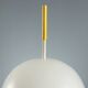 Vintage glass table lamp with double switch, Italy, 1970s