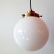 Opaline globe suspension