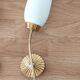 Pair of sconces in brass and opaline 1960