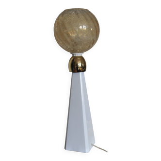 Large ceramic & glass lamp