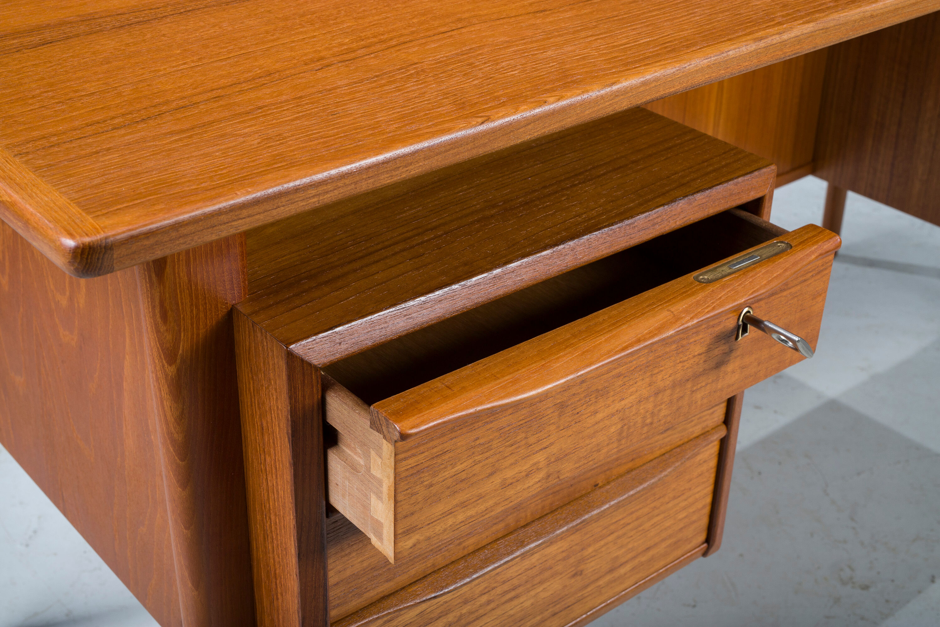 Danish Teak Desk by Peter Lovig Nielsen for Hedensted Mobelfabrik, 1961
