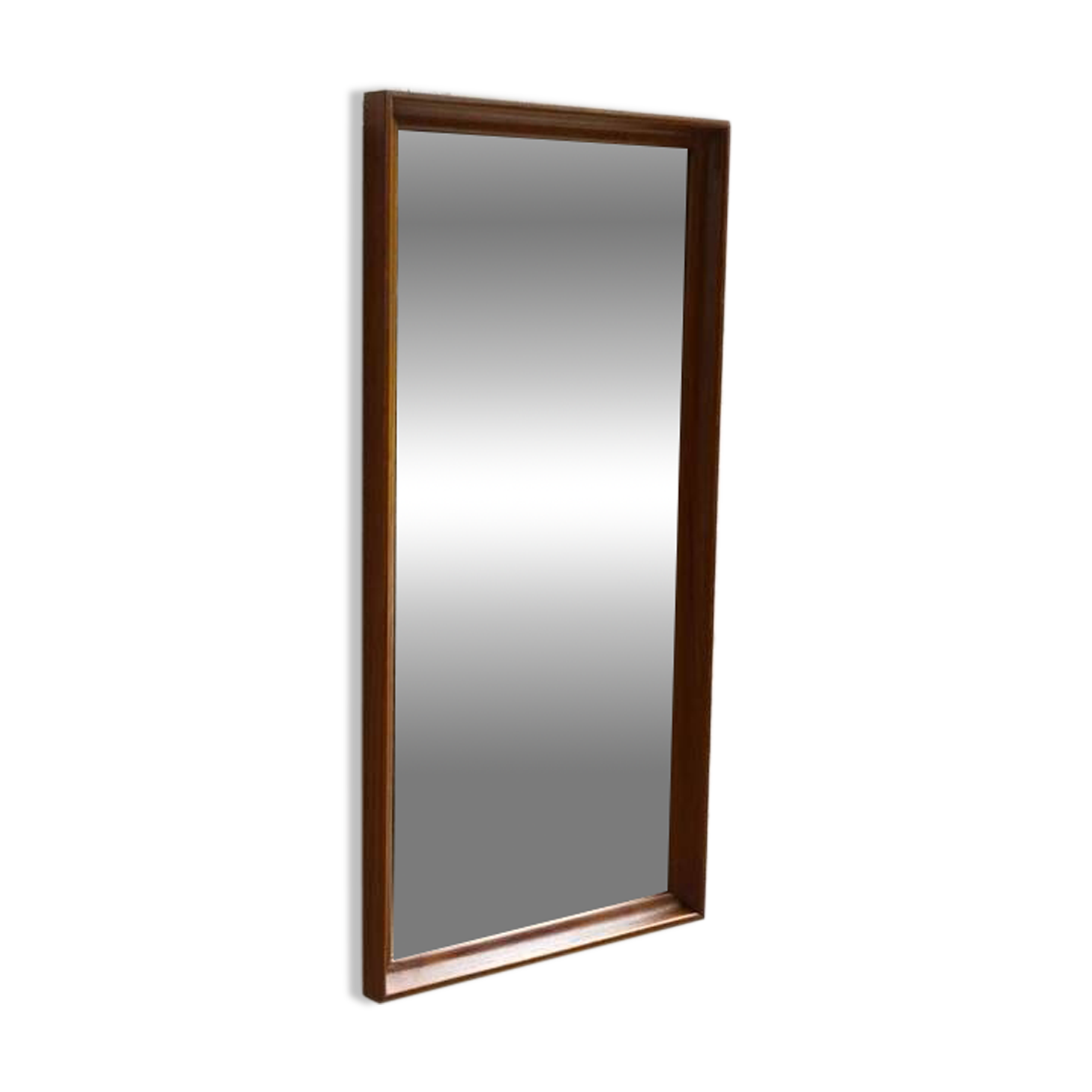 Miroir vintage danois en teck, années 1960