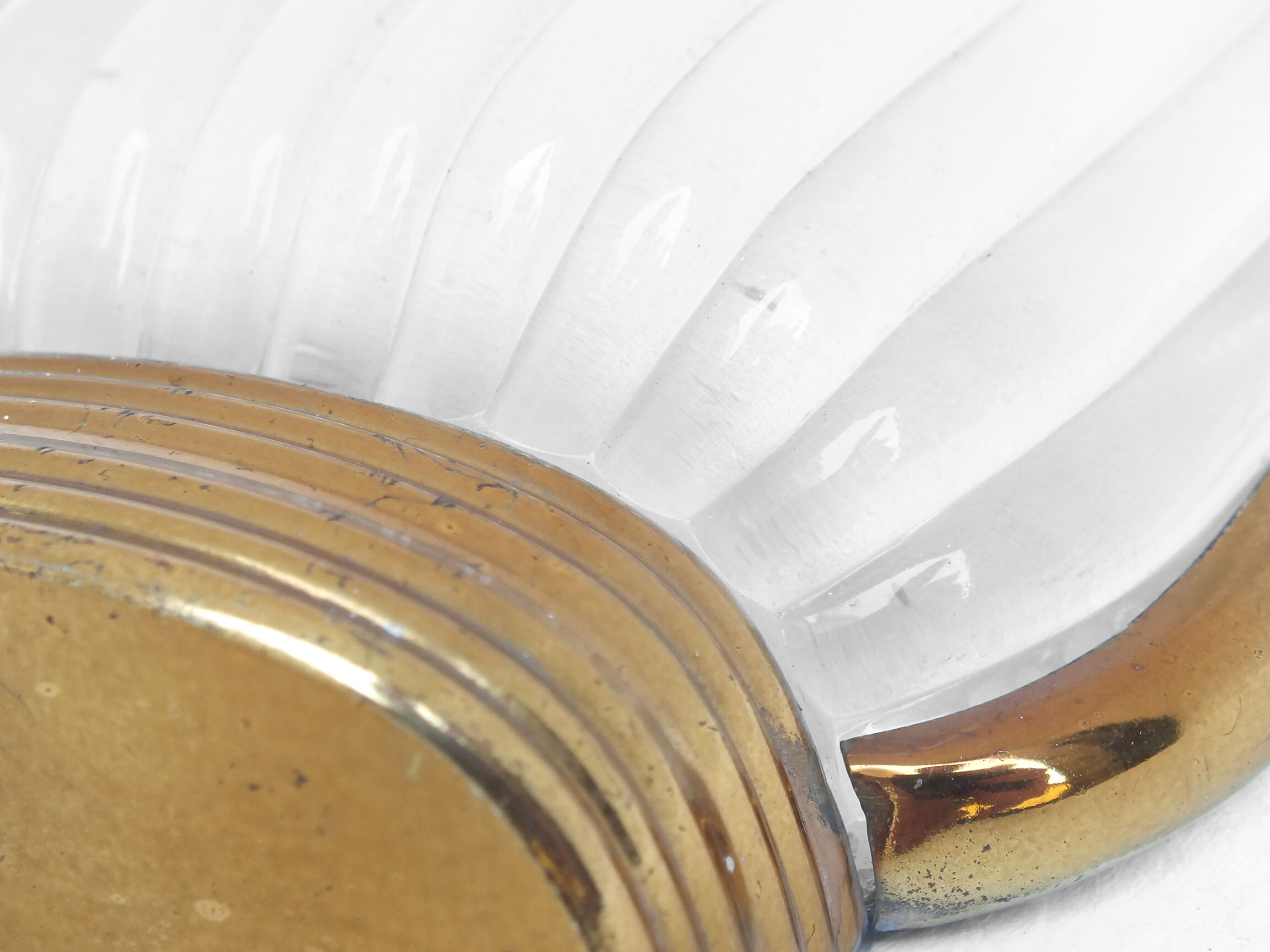 Seguso wall lamp decò years '30 design in glass and brass