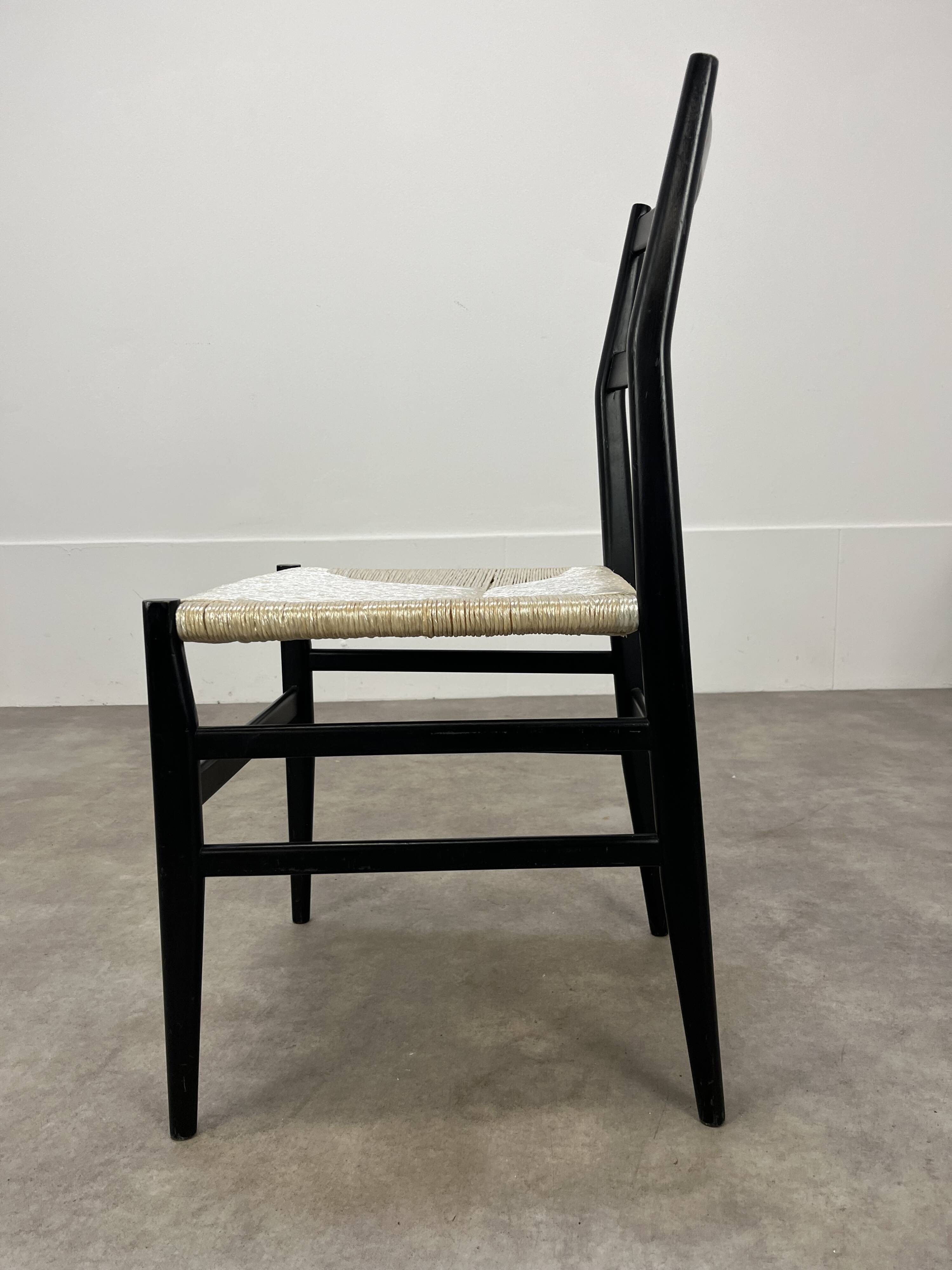 6 Leggera chairs by Gio Ponti for Cassina, Italy, first edition