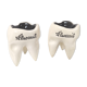 Set of two ceramic Fluocaril advertising ashtrays