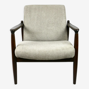 Beige gfm-64 armchair attributed to edmund homa, 1970s