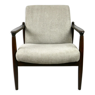 Beige gfm-64 armchair attributed to edmund homa, 1970s