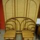 Headboard in rattan and bamboo beige color -Excellent condition