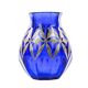 Art Deco vase, blue crystal, Poland, 1930s
