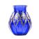 Vase Art Déco, cristal bleu, Pologne, années 1930