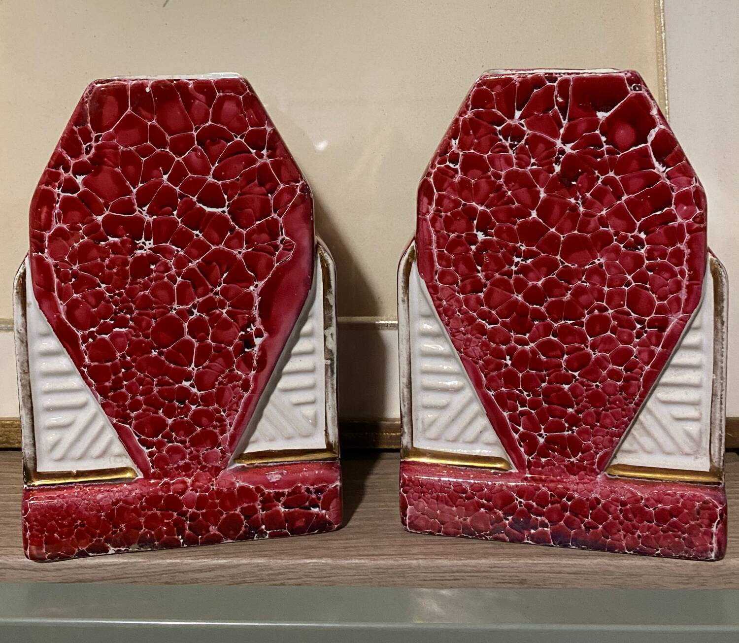 A pair of Art Deco vases
