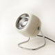 Vintage lay lamp by Harvey Guzzini for Harvey Luce, made in Italy, white metal lamp, space age, 60's