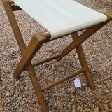 Folding canvas stool signed cattie