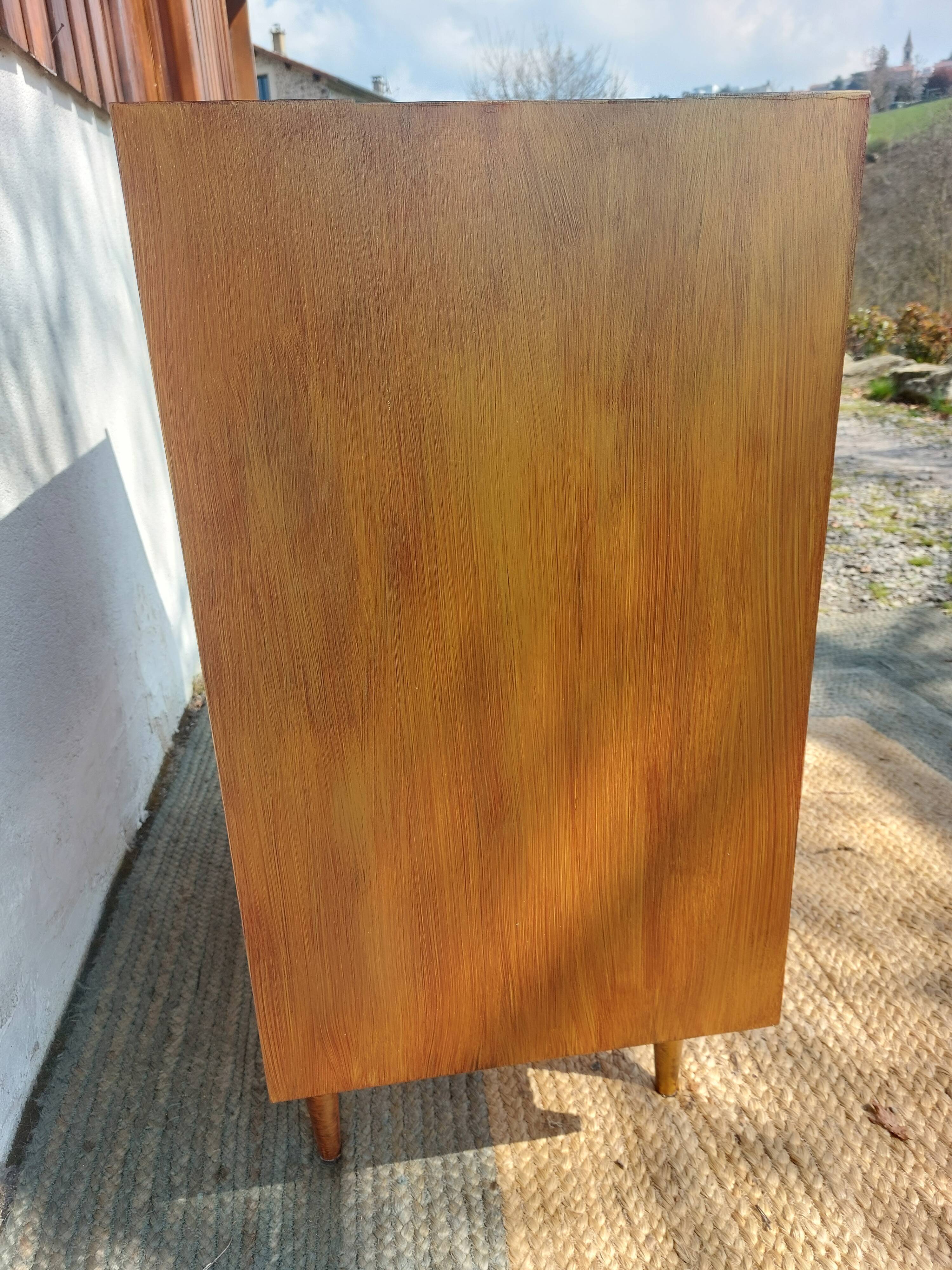 vintage commode, tapered legs