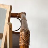 Rattan angle shelves