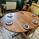 6 white vintage plates with blue flowers