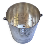 Ice bucket, ice cubes, cooler, silver-plated metal - goldsmith Saint Médard