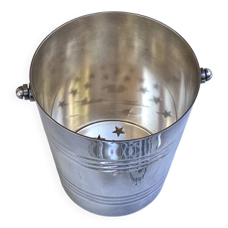 Ice bucket, ice cubes, cooler, silver-plated metal - goldsmith Saint Médard