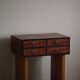 Danish Art Deco console with elm wood and burl drawers, 1940s.