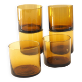 6 verres ambre
