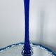 Vintage blue spiral soliflore vase