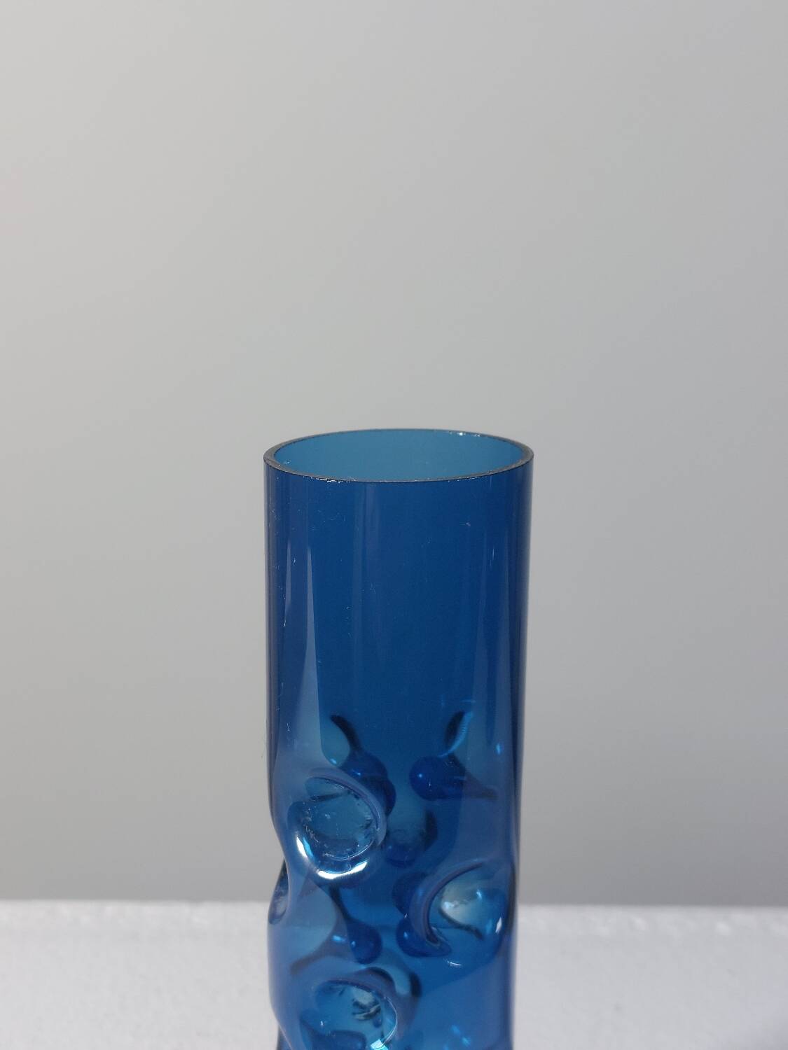 Vintage mid-century trio of handcrafted glass vases from Lauscha, Thuringia.