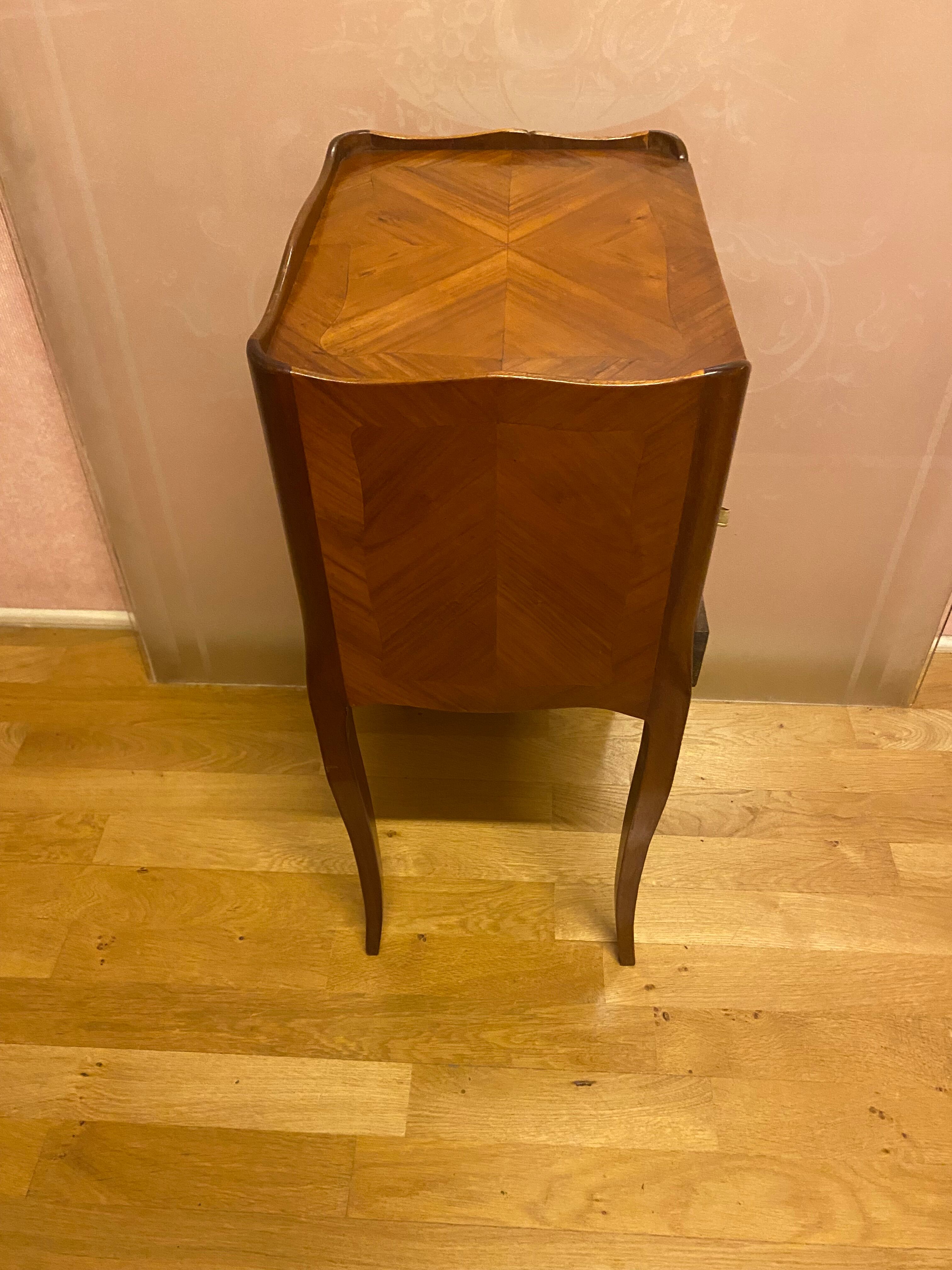 Louis XV style bedside, door imitating books