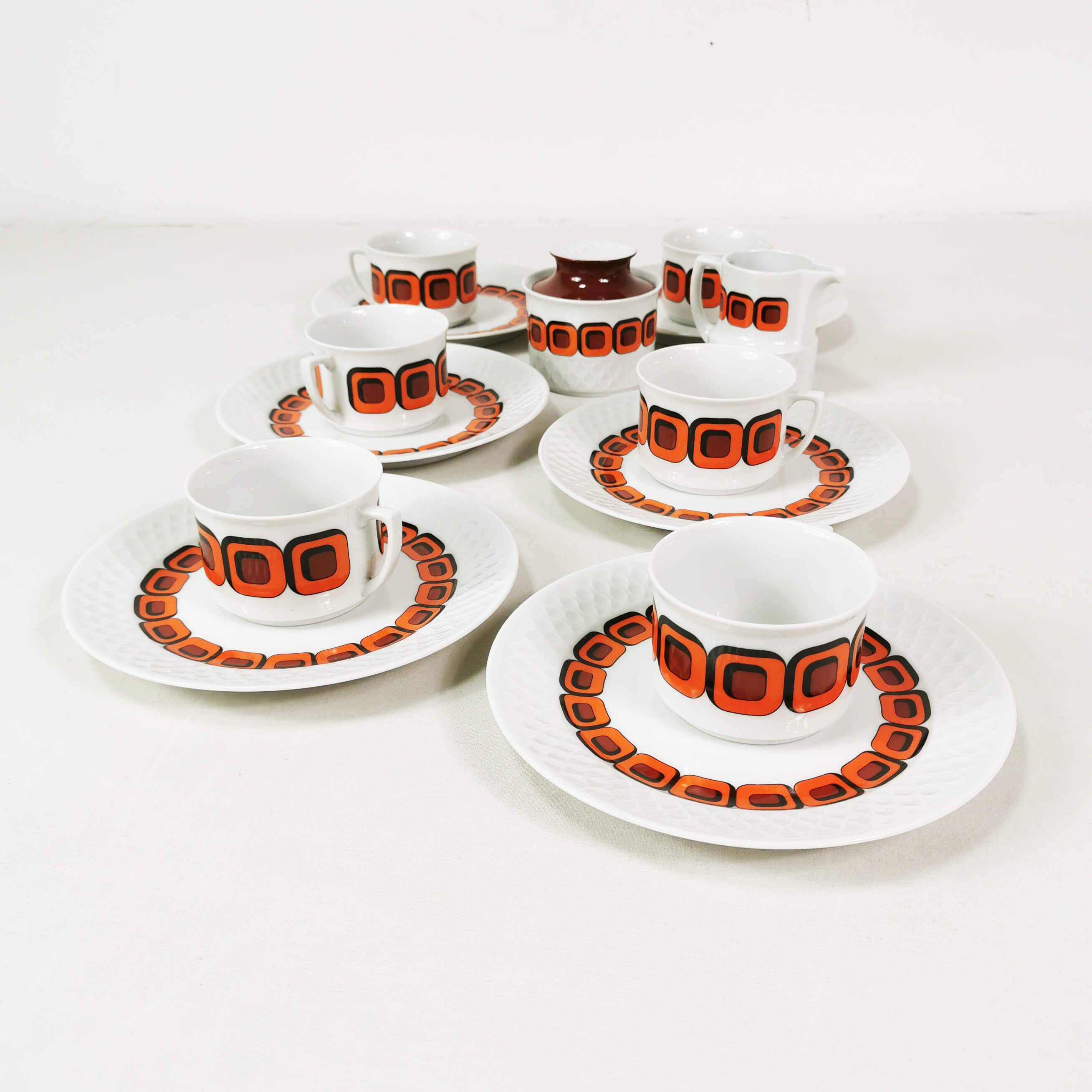 Space age coffee and tea set, Schirnding, Germany, 1970s.
