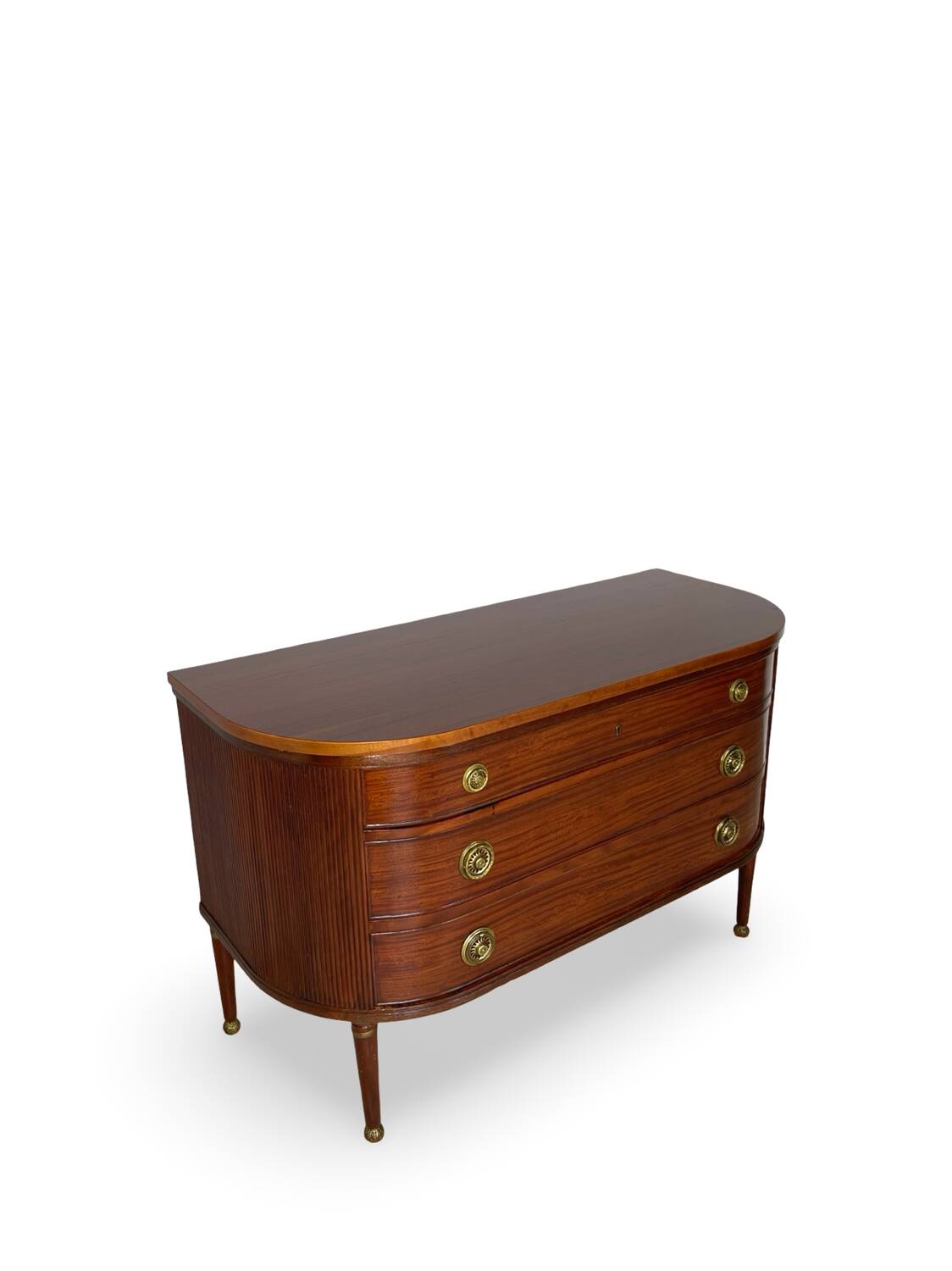 Large half-moon shaped chest of drawers/hall console, 1930s/1940s.