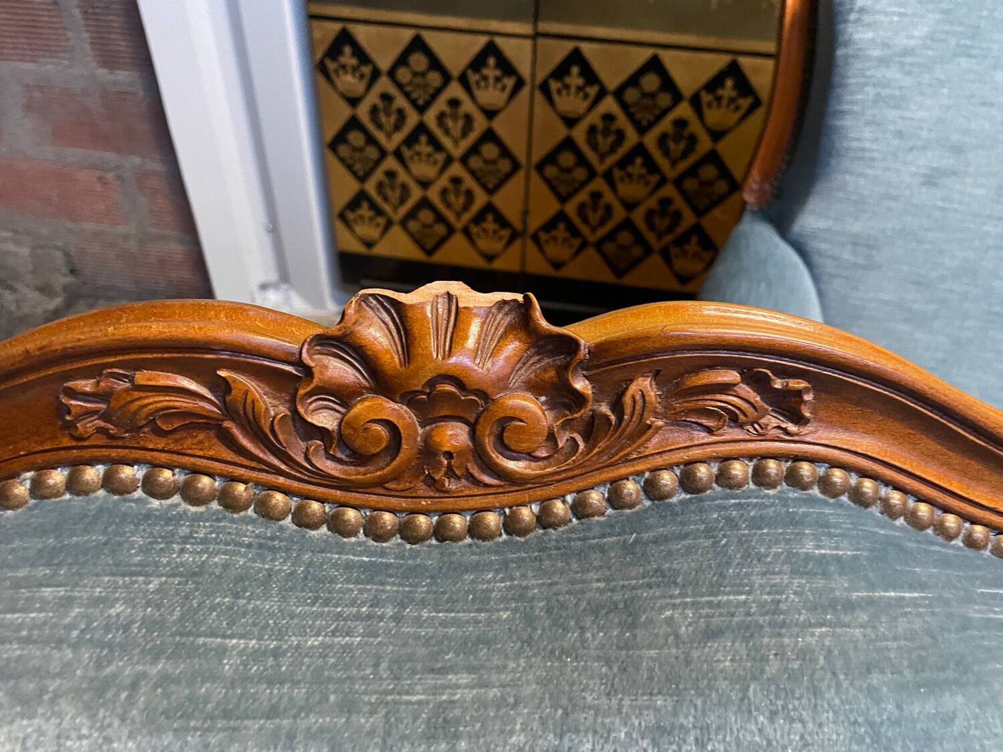 Louis XV style living room Sofa and pair of Armchairs