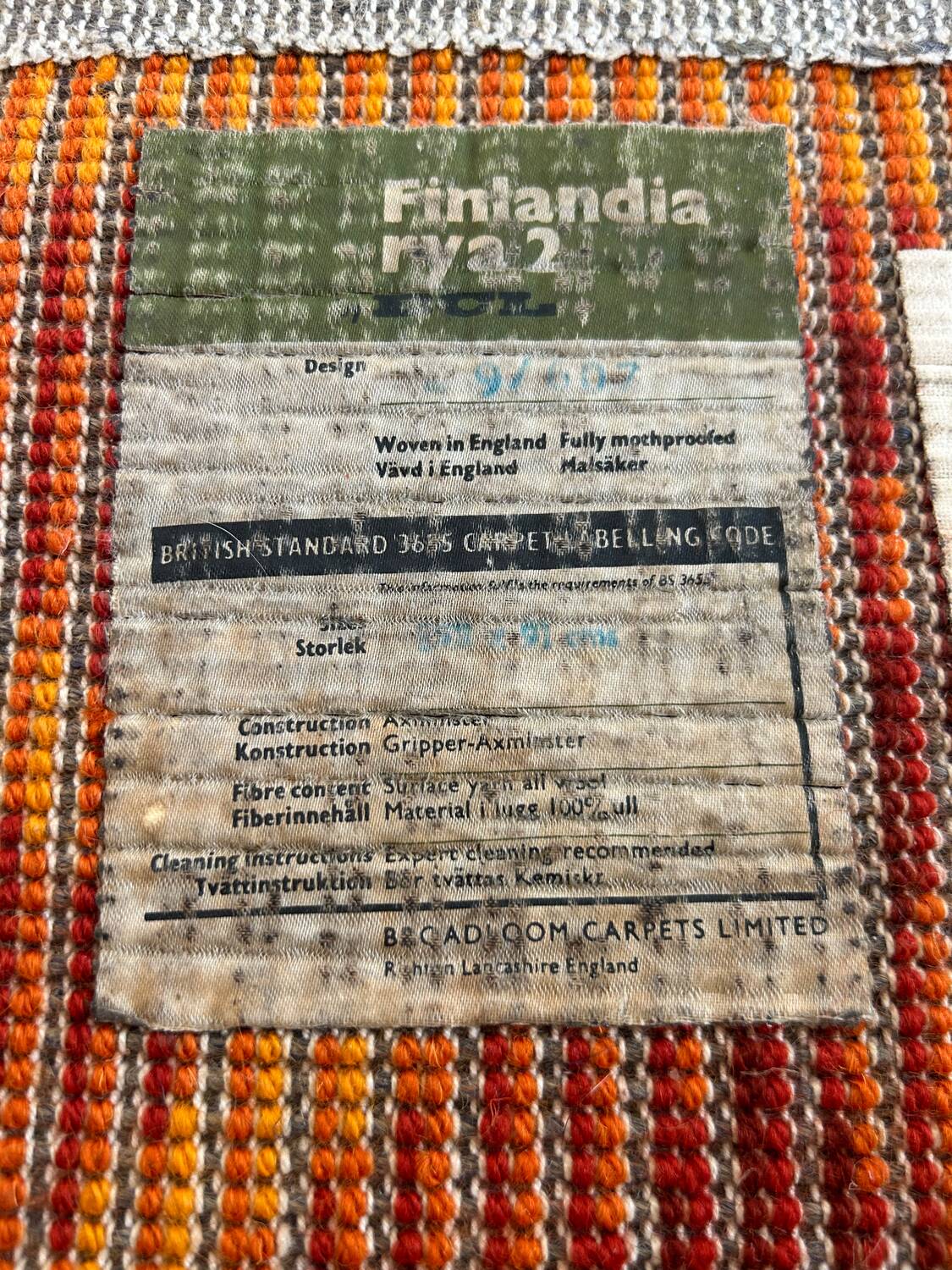 Pop Art rug 60s/70s Finlandia