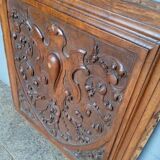 2 carved walnut woodwork panels early 20th century