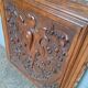 2 carved walnut woodwork panels early 20th century