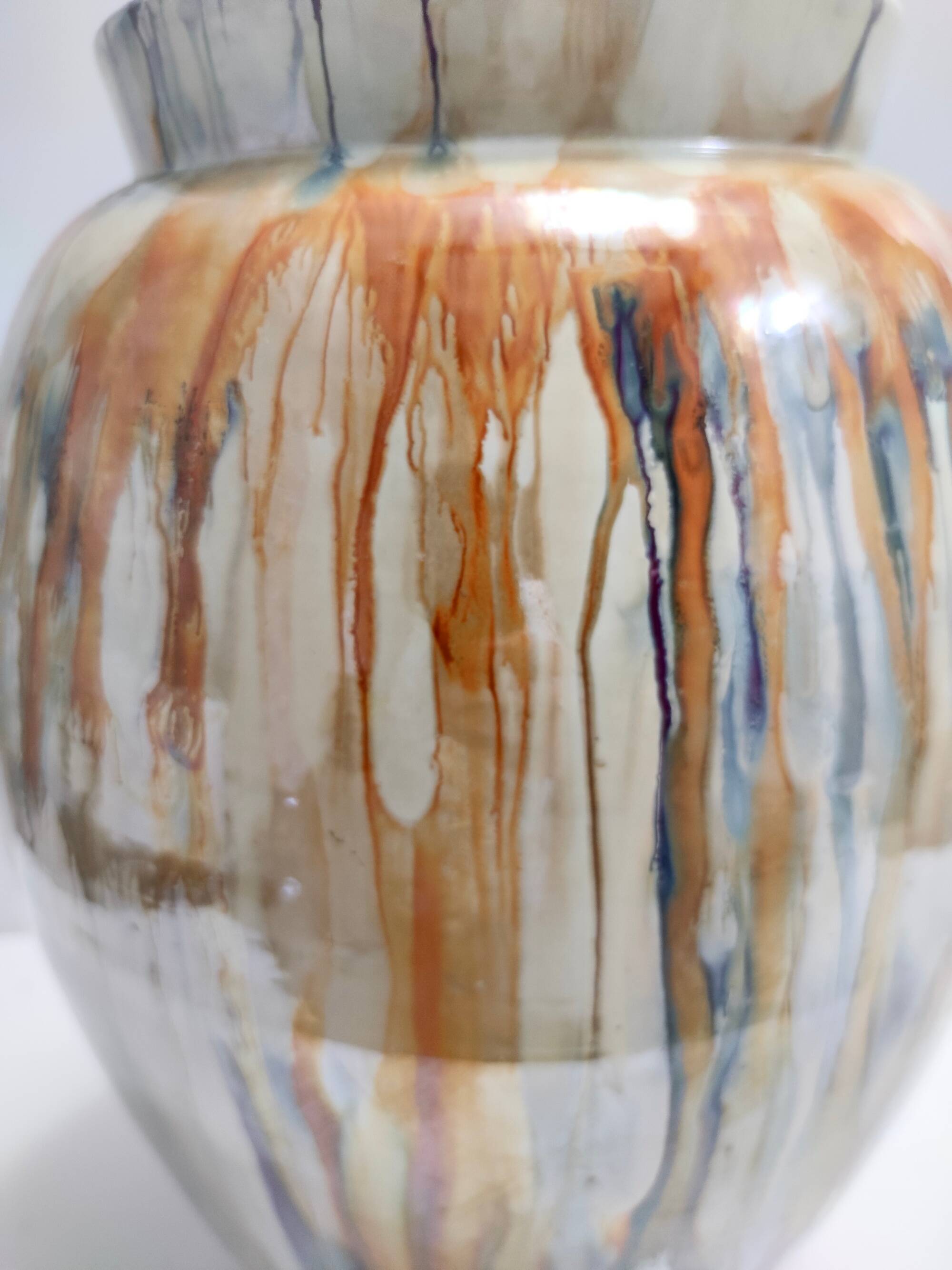 Vintage Lacquered Earthenware Vase or Umbrella Stand by Pasquinucci, Italy
