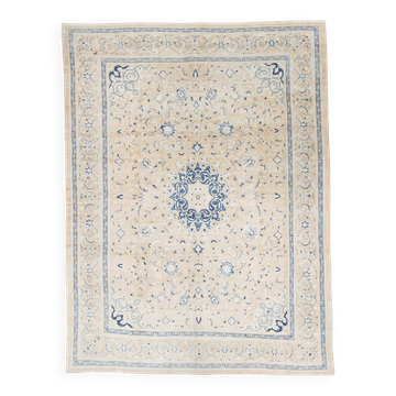 9x12 Salmon Pink Blue Classic Antique 56s Persian Rug, 289x376Cm