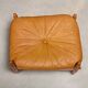 Brazilian Stool Ottoman Oak and Leather in the style of Sergio Rodrigues