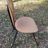 4 vintage faux leather chairs