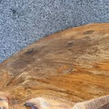 Side table in raw wood
