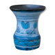 Raku blue vase with Scandinavian tendencies