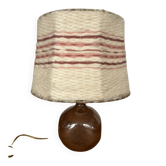 Table lamp with a stoneware base signed Baudat