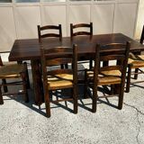 Robert Georges dining room table in pine and oak 1960