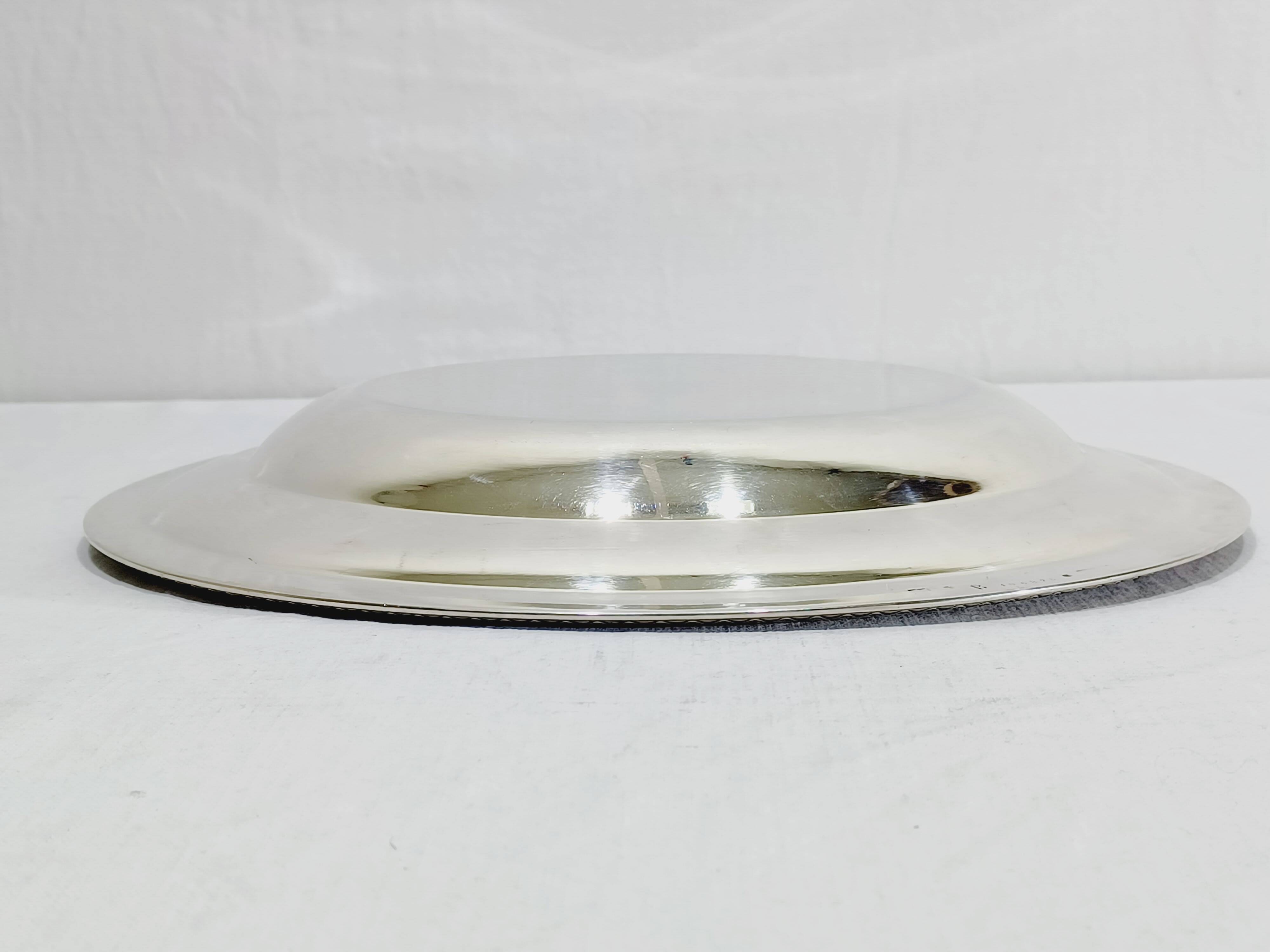 CHRISTOFLE - MALMAISON MODEL - SILVER-PLATED METAL PLATTER