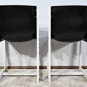 Pair of Lacquered Wooden chairs, signed P.Gautier -1960