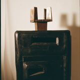 Brutalist Candle Holder / Chandelier in Bronze Circa 1950