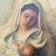 Peinture à l’huile hollandaise de la Vierge à l’Enfant, signée C. Vesters, 1940