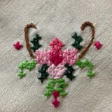 Sets of two hand-embroidered cotton napkins