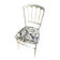 Chaise Napoléon III en bois blanc et coton "Grands Pavots" Antoinette Poisson